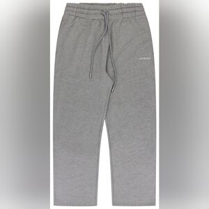 Off-White c/o Virgil Abloh Grey Wave Diagonal Sweatpants | Medium | 100% Cotton
